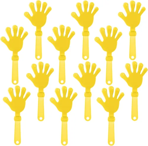 Miniatura 8 de 12 pinzas de mano negras de 7.5 pulgadas, que hacen ruido, regalos de fiesta, plástico para eventos deportivos, alegrías, baile, baloncesto, fútbol