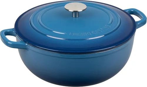 Miniatura 2 de EDGING CASTING Olla Holandesa de Hierro Fundido Esmaltado con Tapa para Hornear Pan de Masa Madre, Ollas Holandesas para Pan, Ollas de Cocina, 5