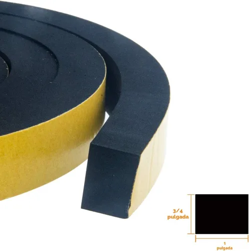 Miniatura 2 de CloudBuyer Burletes de Espuma Paquete de 2, 1 Pulgada de Ancho X 3/4 Pulgada de Grosor, Tiras Aislantes con Adhesivo para Puerta y Automotriz, Sello