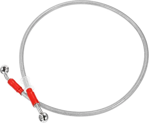 Miniatura 13 de X AUTOHAUX 90.6 in 90.55 "0.394 in ID motocicleta hidráulica línea de aceite manguera de aceite 28 ° 0 ° cable trenzado de acero inoxidable para ATV