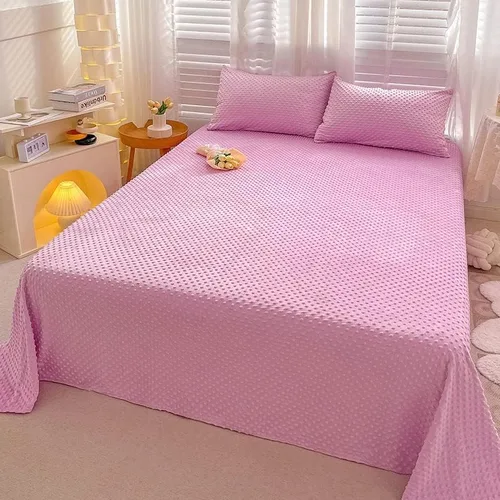 Miniatura 8 de Sábana de cama de punto Minky sólido, sábana de forro polar de terciopelo cálido, sábana encimera, manta de cama ligera, individual, gris oscuro