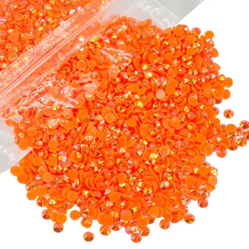 Miniatura 24 de qiipii - 5000 piezas, 4 mm, estrases AB de resina color aguamarina verde para manualidades, piedras de gel planas verde agua AB, gemas al por mayor