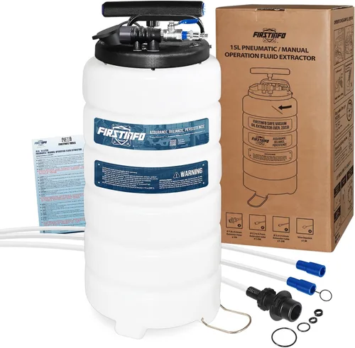 Miniatura 7 de FIRSTINFO A1102USY3 - Extractor de vacío neumático y manual de aceite Taiwán patentado de 6.5L/1.7 galones, bomba de cambio de aceite, tubo de 47