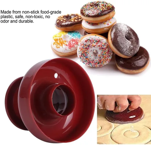 Miniatura 5 de Cortador de donas de operación simple, fabricante de donas no tóxico, reutilizable para familias, escuela para chocolate para pasta de azúcar