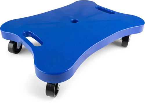 Champion Sports Scooter Board – Choice of Handles or No Handles, Durable Plastic Scooters for Youth Gym & PE Class, Indoor & Outdoor Play, Azul
