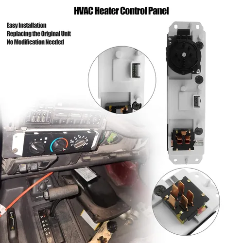 Miniatura 4 de Panel de control climático HVAC para Jeep Wrangler TJ 1999-2004 Interruptor de control del selector de calentador, panel de calentador climático