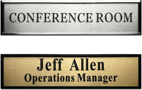 Placa de identificación personalizada para puerta o pared, 2 x 8 pulgadas, placas de identificación de aluminio personalizadas para puerta de