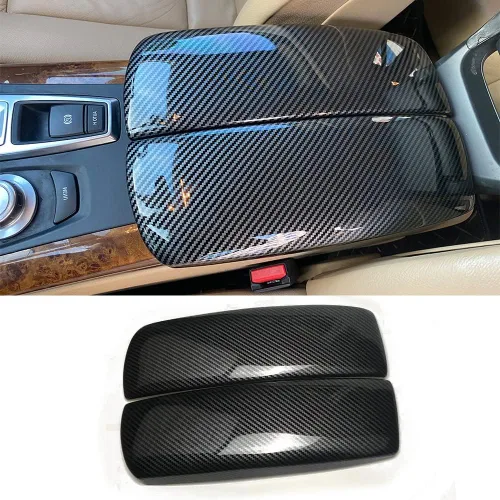 Miniatura 9 de para BMW Serie 3 E90 E91 E92 E93 2006-2012 ABS Cubierta de Caja de Almacenamiento de Cubierta de Tapa de Consola de Coche de Fibra de Carbono