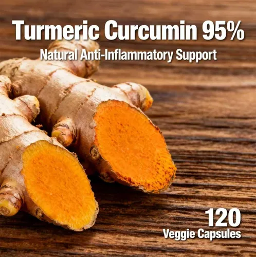 Miniatura 3 de Suplemento de curcumina de cúrcuma – 95% curcuminoides con propóleos de abeja, jengibre y pimienta negra – mejorado con vitamina C (1 unidad)