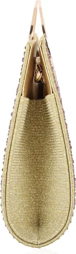 Miniatura 26 de Dexmay - Bolso de mano con diamantes de imitación con asa de cristal para boda, fiesta, elegante bolso de mano para mujer