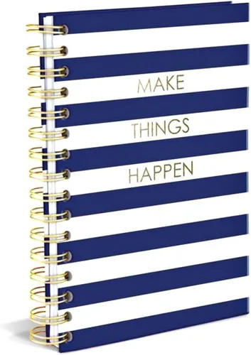 Miniatura 14 de Graphique Diario en espiral de tapa dura, diseño de acuarela calmante Be Here Now Papel de primera calidad Cuaderno Diario Listas Registro