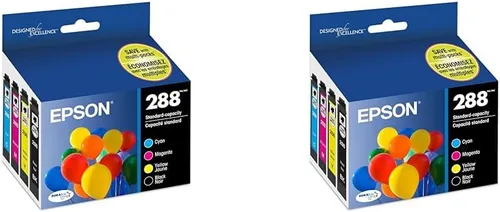 Epson 288 DURABrite Ultra Ink - Paquete combinado de cartuchos de color y negro de capacidad estándar (T288120-BCS) funciona con Expression XP-330,