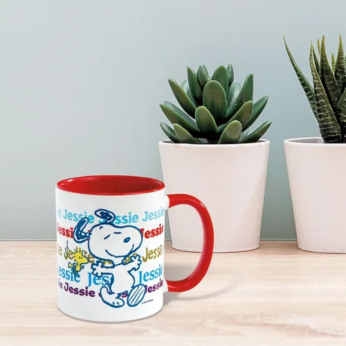 Miniatura 5 de Current PEANUTS Woodstock - Taza de cerámica personalizada – Taza de café segura para microondas de 11 onzas, bonitas tazas de personajes con asas