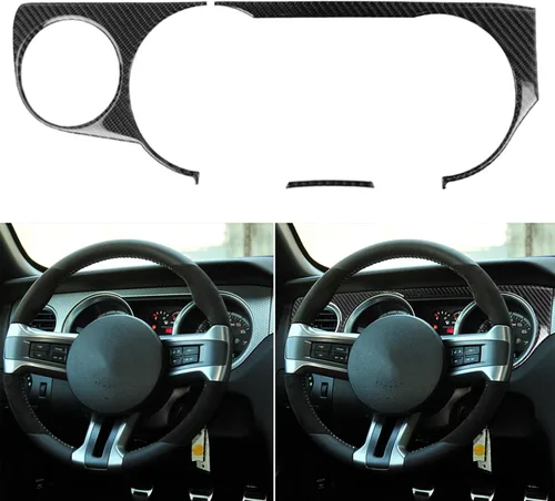 Miniatura 18 de NVCNX Fibra de Carbono Compatible con Ford Mustang GT Shelby 2010-2014 2011 2012 2013 Consola Central del Coche Transmisión Automática Caja