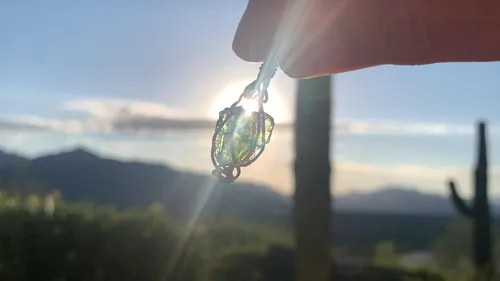 Miniatura 30 de 66 necklace pendant gemstones choose from moldavite, citrine, or herkimer diamond