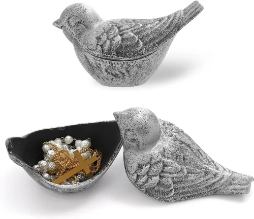 Miniatura 13 de Ocultador de llaves para exteriores, estatua de animal de hierro fundido y llaves para exteriores, soporte decorativo para llaves ocultas, antiguo