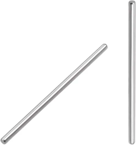 Miniatura 6 de uxcell 100 clavijas de acero inoxidable 304 de 0.059 in x 0.472 in, estantes de soporte, color plateado