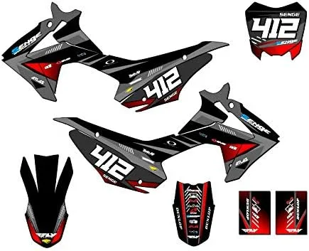 Miniatura 6 de Kit de base gráfica CRF 110 Surge Black Senge 2013-2018 compatible con Honda