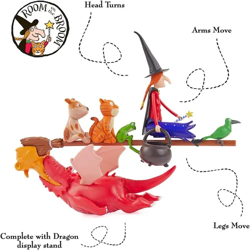 Miniatura 2 de The Room On The Broom Story Time Set Figuras de acción coleccionables de personajes articulados Juguetes oficiales y regalos de la serie