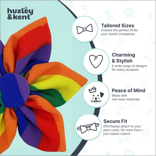 Miniatura 5 de Huxley & Kent Molinete para mascotas Igualdad (pequeño) Accesorio de collar de orgullo para perros/gatos Accesorio para mascotas divertido