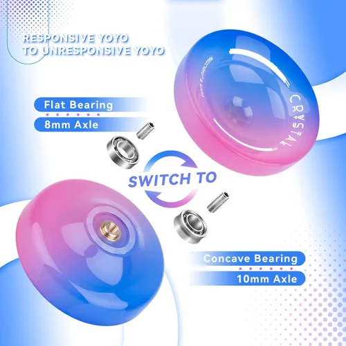 Miniatura 5 de Magicyoyo K2 - Yoyo de cristal para niños principiantes, Yoyo sensible con rodamiento no sensible para reemplazo, Yo-yo de plástico profesional