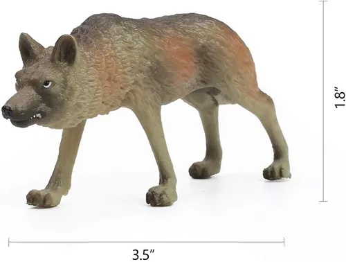 Miniatura 4 de RESTCLOUD Juego de 7 piezas de figuras de juguete de lobo conjunto de figuras de animales de lobo (Conjunto de lobo A)