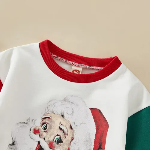 Miniatura 4 de Hoanselay Traje de Navidad de Papá Noel de manga larga para bebé niño y niña mameluco de mi primera Navidad otoño e invierno