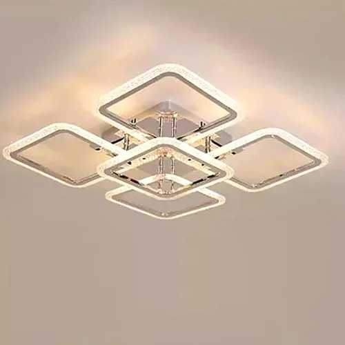 Miniatura 20 de Lámpara LED de techo regulable, 5 luces de techo de 23 pulgadas, montaje empotrado, lámpara de 80 W para sala de estar, dormitorio, cocina