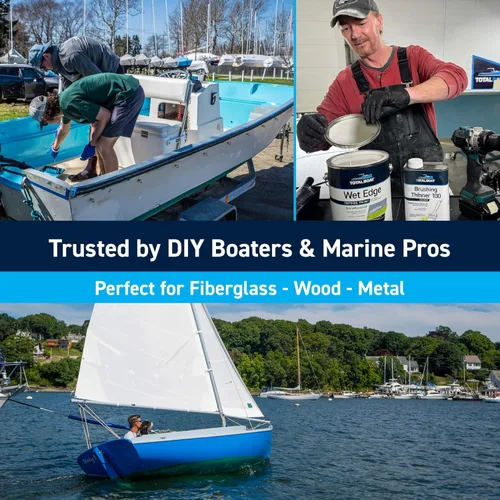 Miniatura 4 de TotalBoat Wet Edge Topside Pintura Marina de Poliuretano Premium Recubrimiento para Barcos, Casas Rodantes, Molduras Exteriores, Fibra de Vidrio