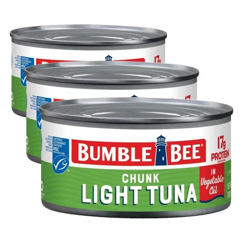 Miniatura 15 de Bumble Bee - Atún en trozos ligero en agua, lata de 340 g - Atún Skipjack capturado salvajemente - 17 g de proteína por porción - MSC Certificado