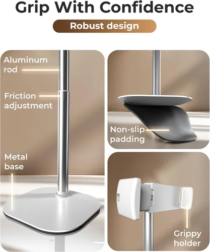 Miniatura 4 de COOPER ChatStand, soporte ajustable para teléfono celular para escritorio, soporte de teléfono para grabación, soporte de iPhone para filmación, B