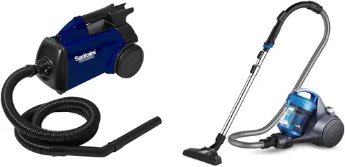 Sanitaire SL3681A - Aspiradora compacta profesional, color azul, negro y Eureka Whirlwind sin bolsa, aspiradora ligera para alfombras y suelos