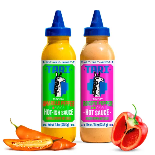Miniatura 9 de Tari Salsa picante - Paquete variado de pimienta amarillo - Aji Amarillo y Zesty Verde - 11.8 oz cada uno (2 unidades)