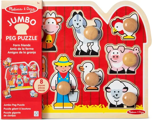 Miniatura 3 de Melissa & Doug - Rompecabezas jumbo de granja con pomos