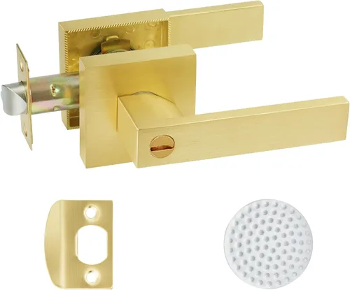 Miniatura 10 de JO.KO Pomo de puerta negro mate, cerradura de puerta de entrada sin llave para privacidad interior, manijas de puerta reversibles