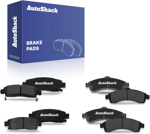 AutoShack - Juego de pastillas de freno de cerámica delanteras y traseras para Chevrolet, GMC y Buick, Trailblazer 2002-2005 Envoy 2002-2005 SSR