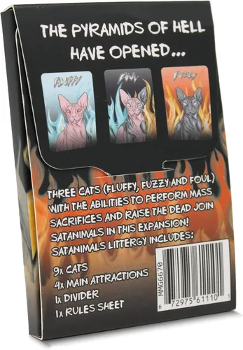 Miniatura 5 de SATANIMALS: Paquete de expansión Littergy Juego de cartas Construye el mejor zoológico de mascotas demoníacas Gatos sin pelo Perfecto