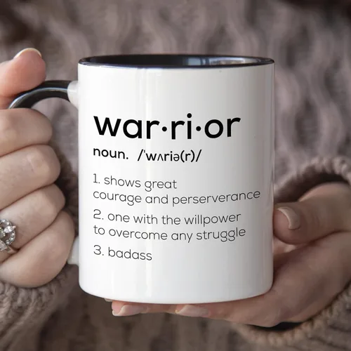 Miniatura 3 de YouNique Designs Taza con texto en inglés «Get Well Soon Warrior, 11 onzas», «Encouragement, Sobriety, Badass Women», «Proud Of You», taza
