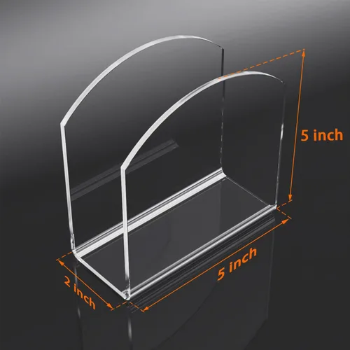 Miniatura 2 de Portaservilletas, Paquete de 2 Portaservilletas de Acrílico Transparente para Mesa, Portaservilletas para Servilletas de Cóctel de Papel