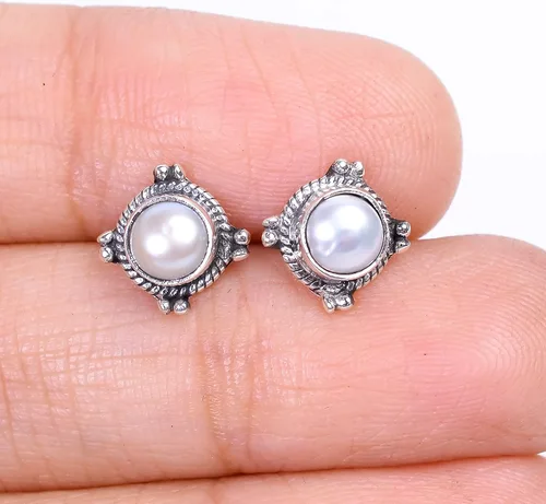 Miniatura 28 de Round Gemstone Stud Design 2