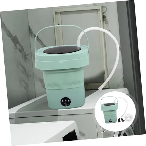 Miniatura 8 de KOMBIUDA Mini lavadora portátil para el hogar dormitorio uso eficiente función ahorro de espacio cubo lavadora