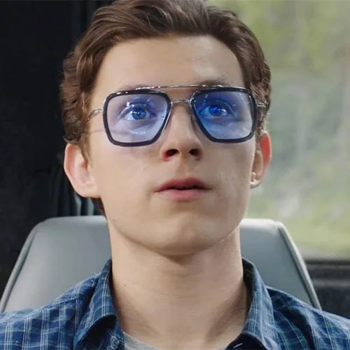 Miniatura 5 de Lentes de sol polarizados Tony Stark para hombres y mujeres, montura cuadrada de metal, lentes de Iron Man y Spider-Man
