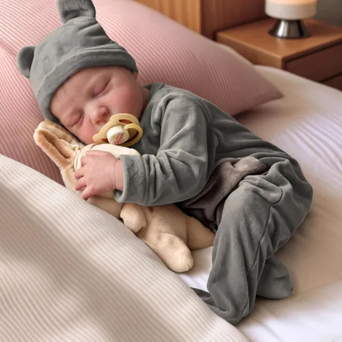 Miniatura 4 de JIZHI Reborn Baby Dolls Boy - Muñeca de bebé recién nacida realista de 20 pulgadas con cuerpo posable, muñecas de bebé de la vida real con gris