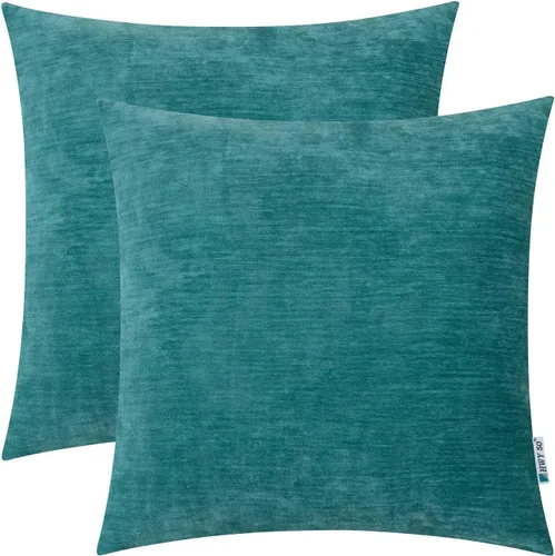 Miniatura 8 de HWY 50 Juego de 2 fundas de cojín decorativas de color rojo burdeos de 16 x 16 pulgadas para sofá, cama, sala de estar, felpilla suave y cómoda