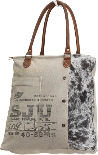 Miniatura 4 de Myra Bag Bolsa de lona reciclada de vida segmentada S-0705, Gris