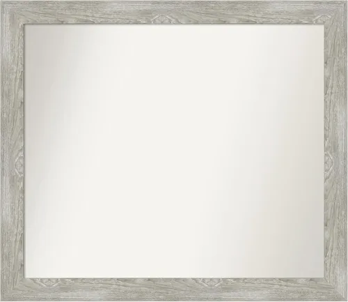 Miniatura 224 de Amanti Art Espejo de baño gris para sobre el fregadero, 31 x 48 pulgadas, espejo de tocador rectangular estrecho de color gris, marco de madera