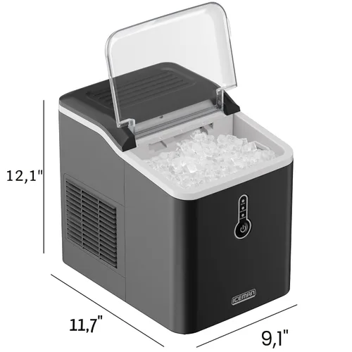 Miniatura 8 de Iceman by Chefman Nugget Ice Maker - Máquina para hacer hielo de guijarros, 26 libras en 24 horas, lista en 6 minutos, cesta de hielo extraíble