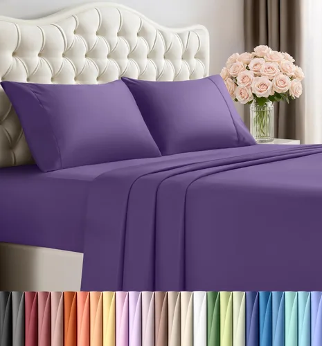 Miniatura 91 de Juego de sábanas King de Utopia Bedding – Juego de 4 sábanas para cama King, microfibra suave y transpirable, incluye 1 sábana bajera, 1 sábana Beige