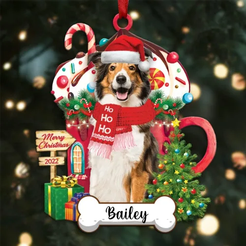 Miniatura 129 de Amantes de los perros de Navidad – Navidad de perros disponibles para muchos perros Shi Tzu – Adorno con forma personalizada, adorno de Navidad