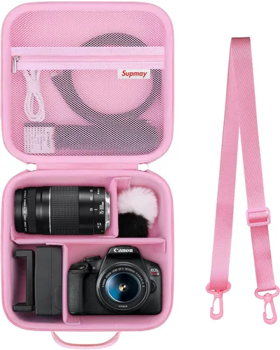 Miniatura 9 de Funda rígida de transporte para Canon EOS Rebel T7 / T8i / T5 / R50 / R100 / T6 / R8 / R10 / R5 Mark II / R7 / R5 / T100 DSLR cámara, lente, trípode